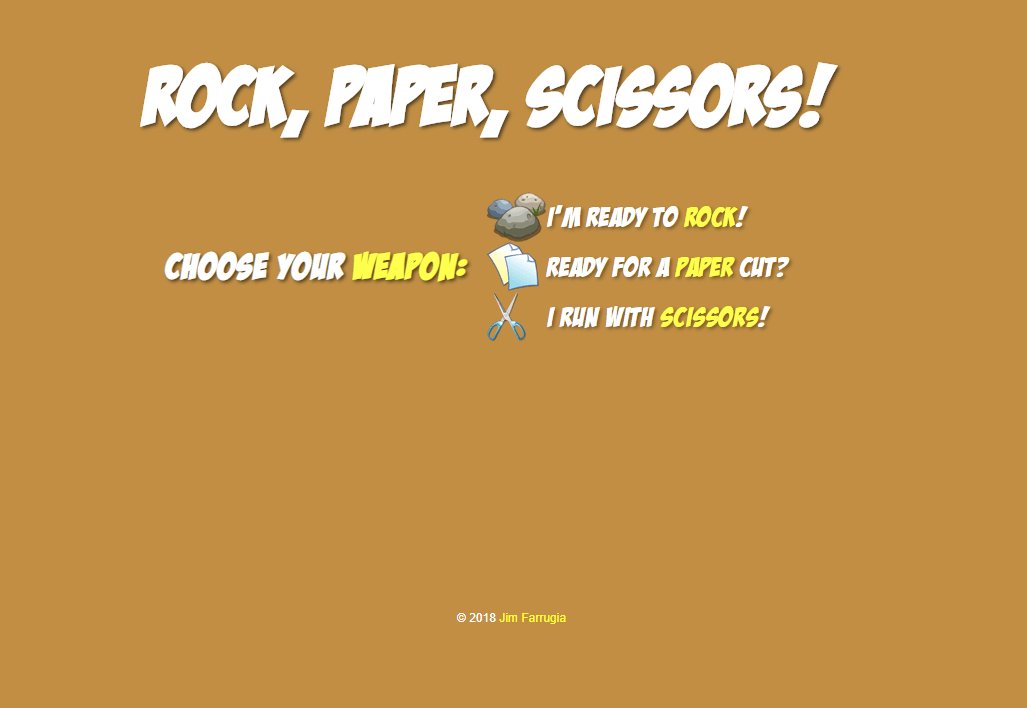 "Rock, Paper, Scizzors!"